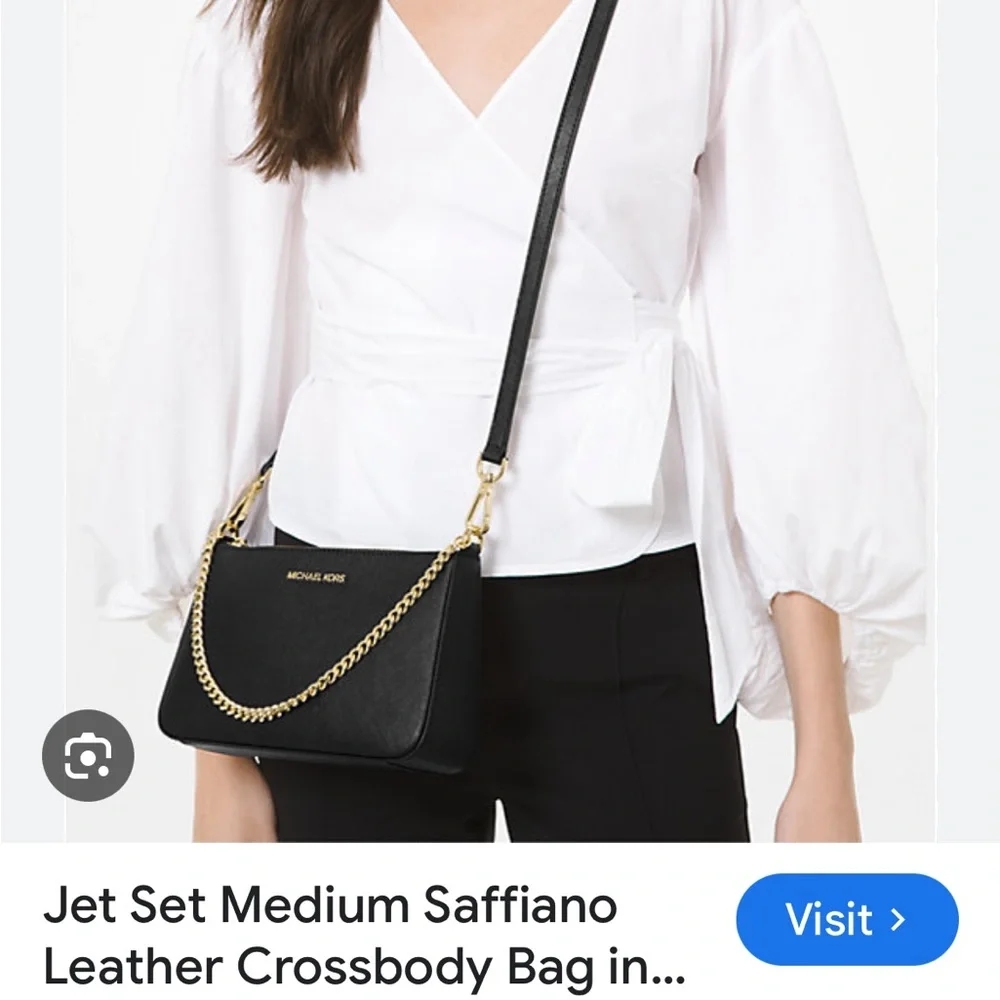 Michael Kors Vibrant Red Crossbody with Gold Accents - Picture 4 of 4